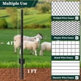 thumbnail image 5 of S-HOME 4ft U-Shape Garden Fence Post, 6-Pack No-Dig Temporary Fencing, Heavy Duty Black Metal, 5 of 8