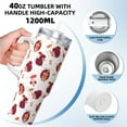 thumbnail image 3 of Zufioo Cartoon Hedgehogs Print 40OZ Ice Cup with Handle, Stainless Steel Vacuum Insulated Water Cup Household Items, 3 of 8