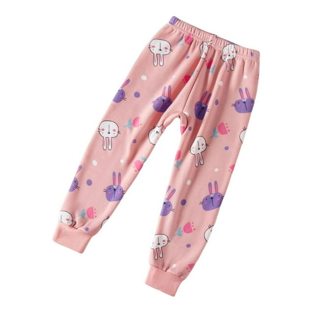 Pantalones cálidos para niños, calzoncillos largos de invierno gruesos, pantalones transpirables para el hogar, pijamas de ropa interior Prendas para la parte inferior del cuerpo Rosado 100cm Minnieouse AP013569-02