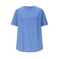 thumbnail image 3 of Plain Basic T Shirts for Women 2025 Summer Short Sleeve Crewneck Lightweight Casual Loose Tee Shirt Womens T Shirts, 3 of 6