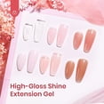 thumbnail image 2 of Kit de gel para uñas Beetles Poly 6 colores Jelly Nude con lámpara, 2 of 9