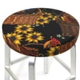 thumbnail image 6 of Goofa Embroidery Chicken Rooster Printed Stool Covers Round, Waterproof Round Bar Stool Covers Anti-Slip Round Bar Stool Seat Cover with Elastic Bands Durable -14 inch, 6 of 7