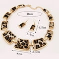 thumbnail image 5 of soumake Women's Luxury Elegant Vintage Leopard Print Necklace and Earrings Set of 2, 5 of 7