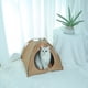 thumbnail image 3 of Tienda de campaña plegable oso de fresa para gatos al aire libre Beige L 48*48*42 CM, 3 of 5