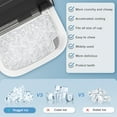 thumbnail image 3 of Auseo Nugget Ice Maker Countertop,  Ready in 6 Mins ,35Lbs Each  day with Self-Cleaning,Portable Sonic  Ice Machine  for Home/Office/Bar, Black, 3 of 10