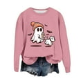 thumbnail image 1 of WEAIXIMIUNG Chandails en Molleton pour Femmes Coupe Ample Automne Imprimé Col Rond Pull Décontracté Manches Longues Blouse Ample, 1 of 4