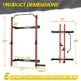 thumbnail image 3 of Luku Foldable Wall-Mounted Squat Rack – 1000LBS Capacity Power Rack with Pull-Up Bar, J-Hooks, Landmine Attachment, Compact Folding Design for Garage & Home Gym, 3 of 8