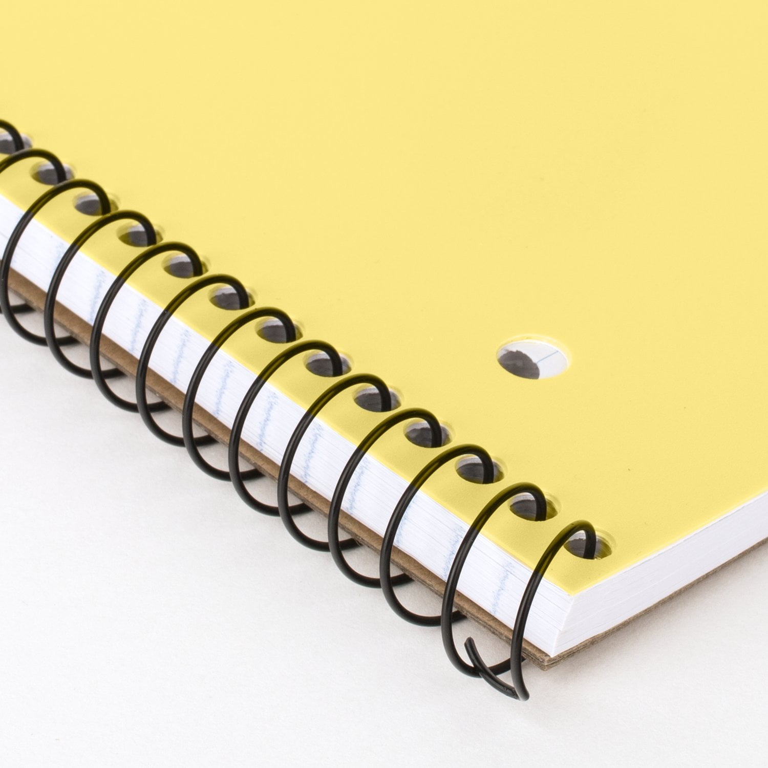 Mead Spiral Notebook, 3 Subject, College Ruled, Plastic Cover, 8.5" x 11", Pastel Yellow
