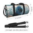 thumbnail image 2 of KLL Astronaut Contemplating Planet Duffle Bag For Men Women Sport Gym Fitness Tote Travel Training Workout Basketball Football Weekender, 2 of 6