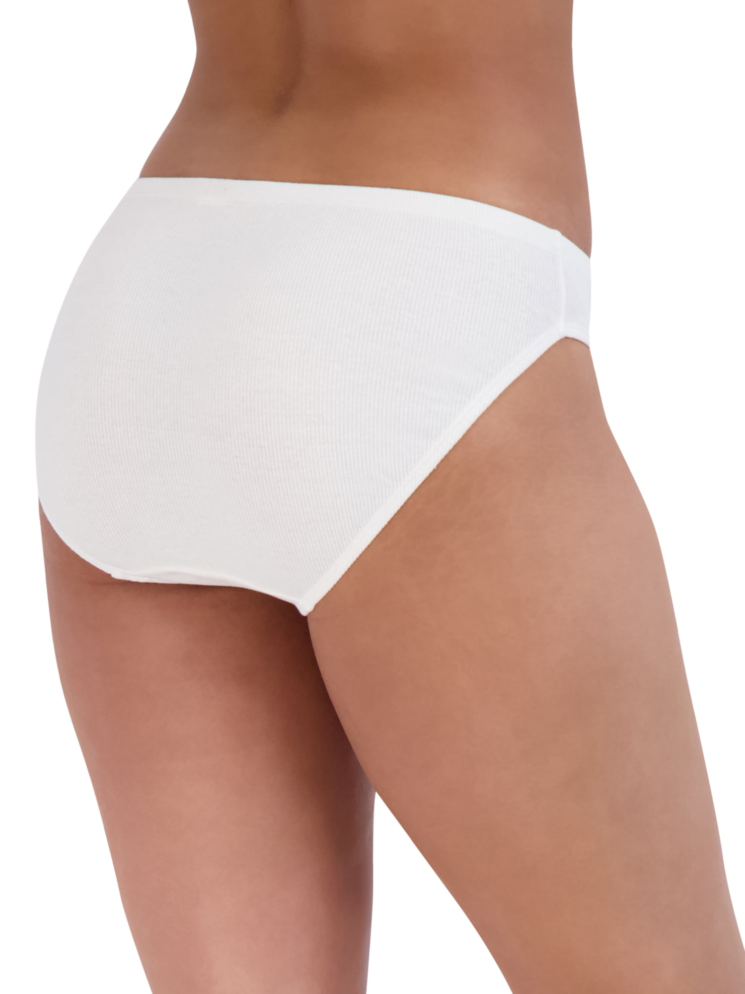 Best Fitting Panty Women's Cotton Stretch Rib Bikini, 4 Pack