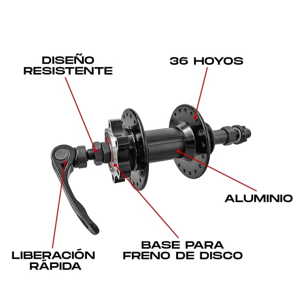 Buje Trasero Para Bicicleta Con Freno A Contrapedal Aleación 36
