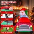 thumbnail image 3 of Thuodo Papá Noel inflable para decoración exterior, 2 m, con LED, 3 of 7