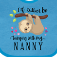 thumbnail image 4 of Inktastic Sloth I'd Rather Be Hanging with Nanny Boys or Girls Baby Bib, 4 of 4