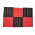 thumbnail image 3 of Bookishbunny 24 Pks Acoustic Foam Tiles Wall Record Studio Sound Proof 12"x 12"x 2" Fire Resistant Panels Red, 3 of 5