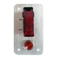 thumbnail image 2 of 1 Row Safety Cover Toggle Switch with Red Indicator Light Aluminum Plate 12V 20Amp For Fog Light, Neon Lights, Head Lights Etc., 2 of 4