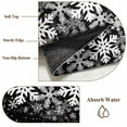 thumbnail image 2 of Merry Christmas Round Rug 5ft Washable Circle Kitchen Rugs Non Slip Winter Snowflake Xmas Aesthetic Black Large Area Rug Indoor Floor Carpet for Bedroom Living Room Home Office Dining Room Nursery, 2 of 8