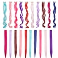 thumbnail image 1 of Mèches Lisses à Clip, Extensions de Cheveux Synthétiques Résistantes à la Chaleur, en Plusieurs Couleurs, 1 of 6