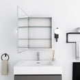 thumbnail image 5 of JimsMaison Bathroom Medicine Cabinet, 1-Door, Surface or Recess Mount, 2-Adjustable Shelves, 20"x26", Silver Aluminum, 5 of 18