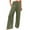Army Green, variant on Women Linen Palazzo Pants Summer Boho Wide Leg High Waist Casual Lounge Pant 2025 Beach Travel Vacation Outfits Drawstring Elastic High Waist Trousers Resort Wear
