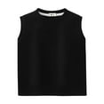 thumbnail image 2 of Boys Girls Sleeveless Tank Tops Size 2-10 Pullover Crewneck Shirts Toddlers Kids Casual Solid Color Basic Loungewear Athletic Tees Camisoles, 2 of 3