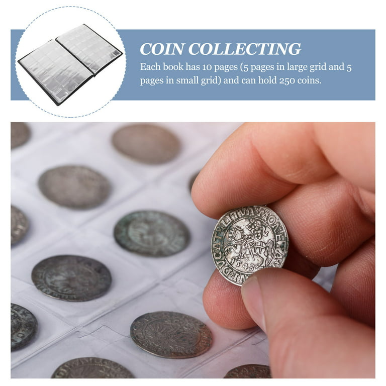 1 Book of Coin Collection Book Practical Coin Collecting Organizer Coin Books for Collectors, Size: 22x17x1.5CM