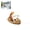 orange, variant on Cat Fishing Figurine,Floating Resin Cat Fishing Boat Aquarium Ornament