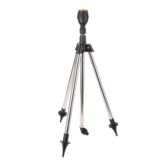 Aspersor De Trípode, Salidas De Doble Cara Conector Rápido De 3/4 Pulgadas Aspersor De Trípode Giratorio De 360 grados Riego Automático Versátil Para Césped