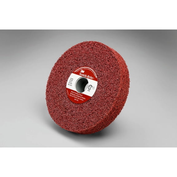 Scotch-Brite Metal Finishing Wheel, MF-WL, 6A Coarse, 6 in x 1 in x 1 in, 3 per case