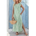 thumbnail image 3 of Vestido Zeagoo Maxi floral sin mangas con bolsillos para mujer, 3 of 6