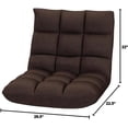 thumbnail image 3 of Floor Chair with Back Support, Floor Gaming Chairs w/ 14 Adjustable Position, Padded Sleeper Bed, Couch Recliner, Folding Floor Seating for Living Room, Sofa Chair for Adults (Grey), 3 of 20