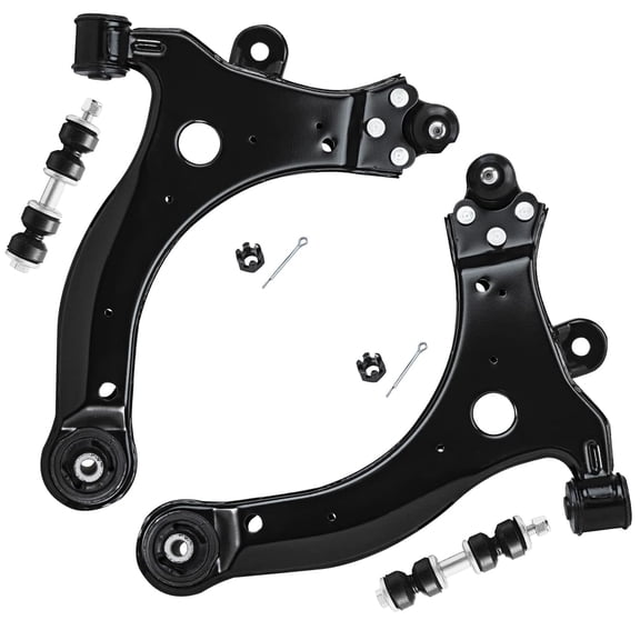 Detroit Axle - Front 4pc Control Arms Sway Bars for Chevy Impala Monte Carlo Venture Pontiac Grand Prix Montana Trans Sport Buick Allure Olds Silhouette, 2 Upper Control Arms 2 Sway Bars Replacement