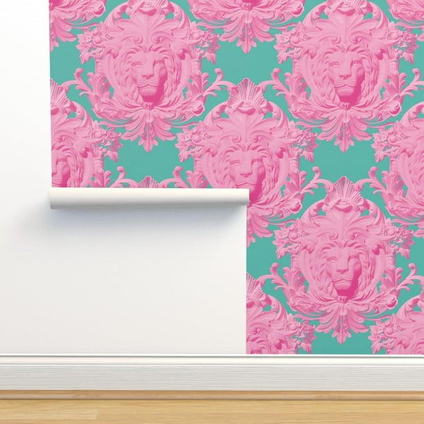 Peel & Stick Wallpaper Swatch - Preppy Lion Maximalist Royal Regal