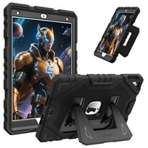 Fintie Case for iPad 9th Generation (2021) / 8th Gen (2020) / 7th Gen (2019) 10.2 Inch, Protective Fully-Body Rugged Heavy Duty Shockproof Case with Built-in Stand for Kids, Black