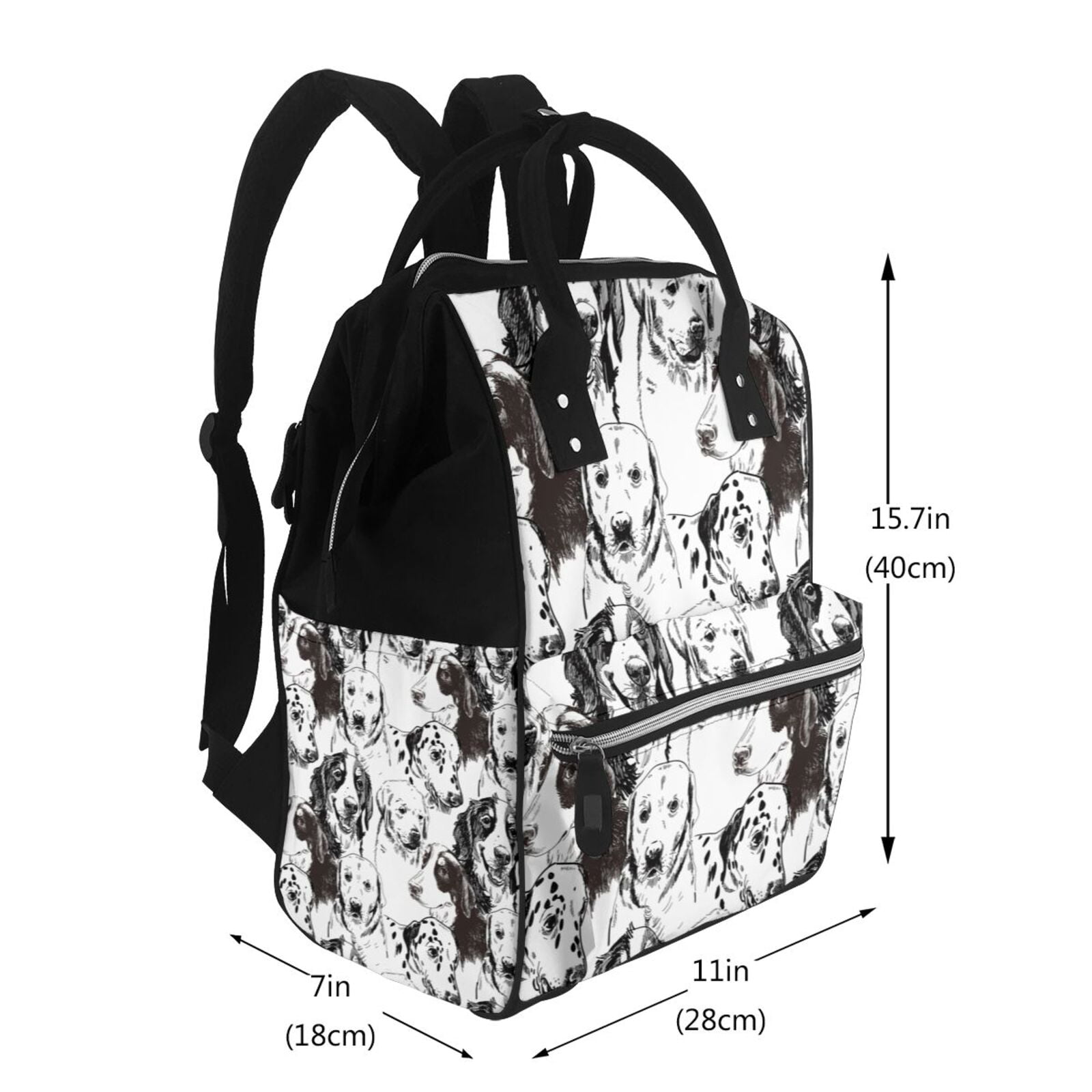 Ratiio Labrador Retriever Dog Mummy Backpack - Waterproof Twill Canvas, Large Capacity Diaper Bag with Multiple Pockets and Adjustable Straps