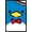 Black Framed Version, variant on Hello Kitty and Friends - Tuxedo Sam Close-Up Wall Poster with Magnetic Frame, 22.375" x 34"