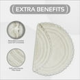 thumbnail image 6 of Better Trends Chic Round Bath Mat, 30" Diameter, 100% Cotton with Crochet Border, Water Absorbent, Ideal for Half Baths and Powder Rooms, Machine Washable, Ivory - Lilly Crochet Collection, 6 of 6