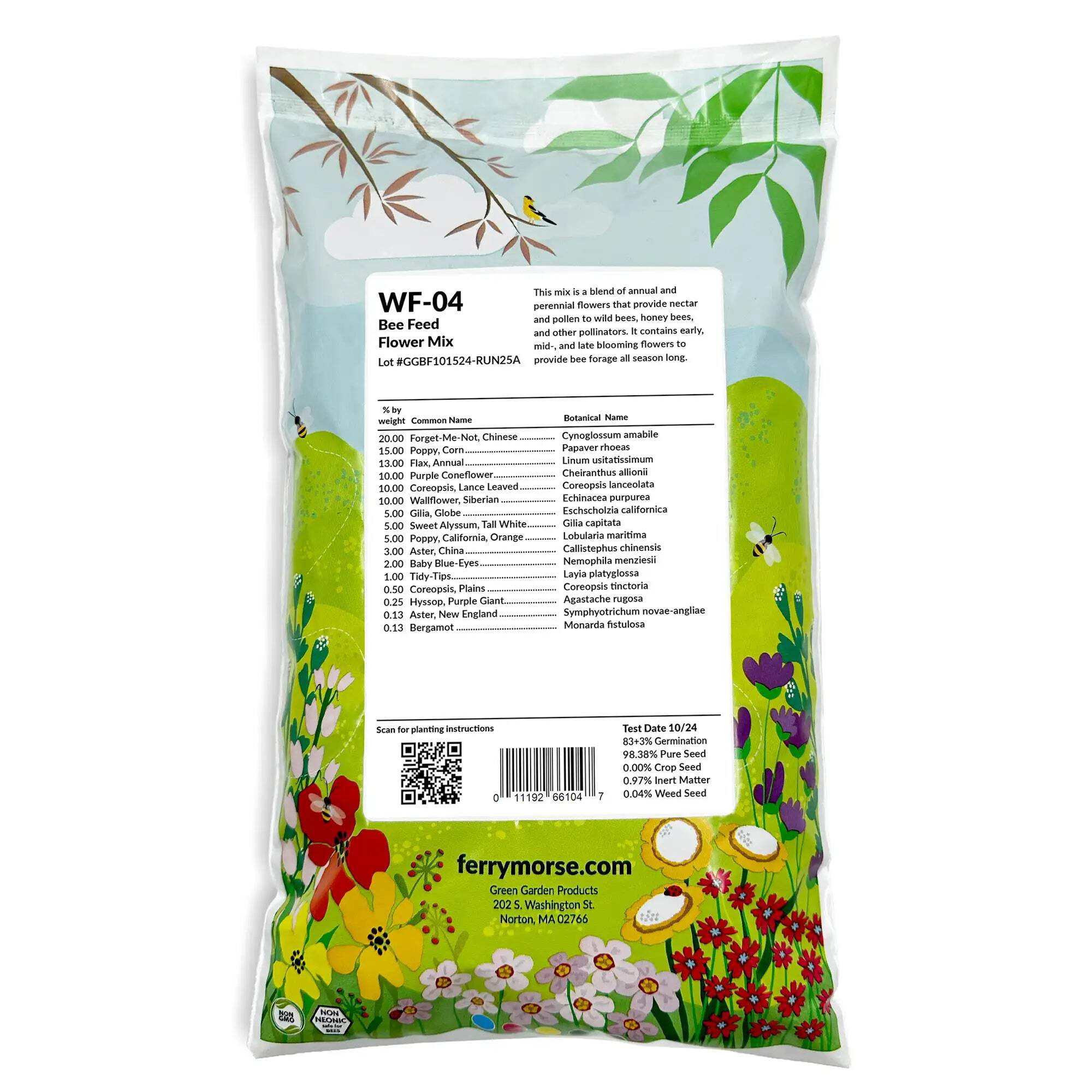 Ferry-Morse Bee Feed Mix Bulk Wildflower Seeds, 1lb