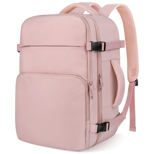 Mochila de viaje ZOMFELT para portátil de 15.6 pulgadas para mujer y hombre, color rosa