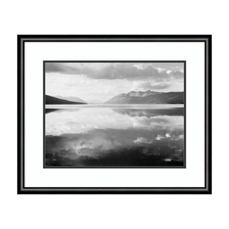 Ansel Adams Glacier National Park - Amanti Art McDonald Lake Glacier National Park Montana - National Parks and Monuments 1941 Framed Art Print by Ansel Adams