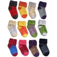 thumbnail image 1 of Lian LifeStyle Children 3 Pairs Cool & Fun Viscose Kids Socks. Soft, Warm & Breathable w/ Anti Slip Great for All Sports Hearts Boy 0Y-1Y Random Color, 1 of 4