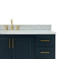 thumbnail image 4 of Ariel Stafford 55 Inch Single Oval Sink Vanity With Carrara White Marble Countertop W/0.75" Edge In Midnight Blue, 4 of 10