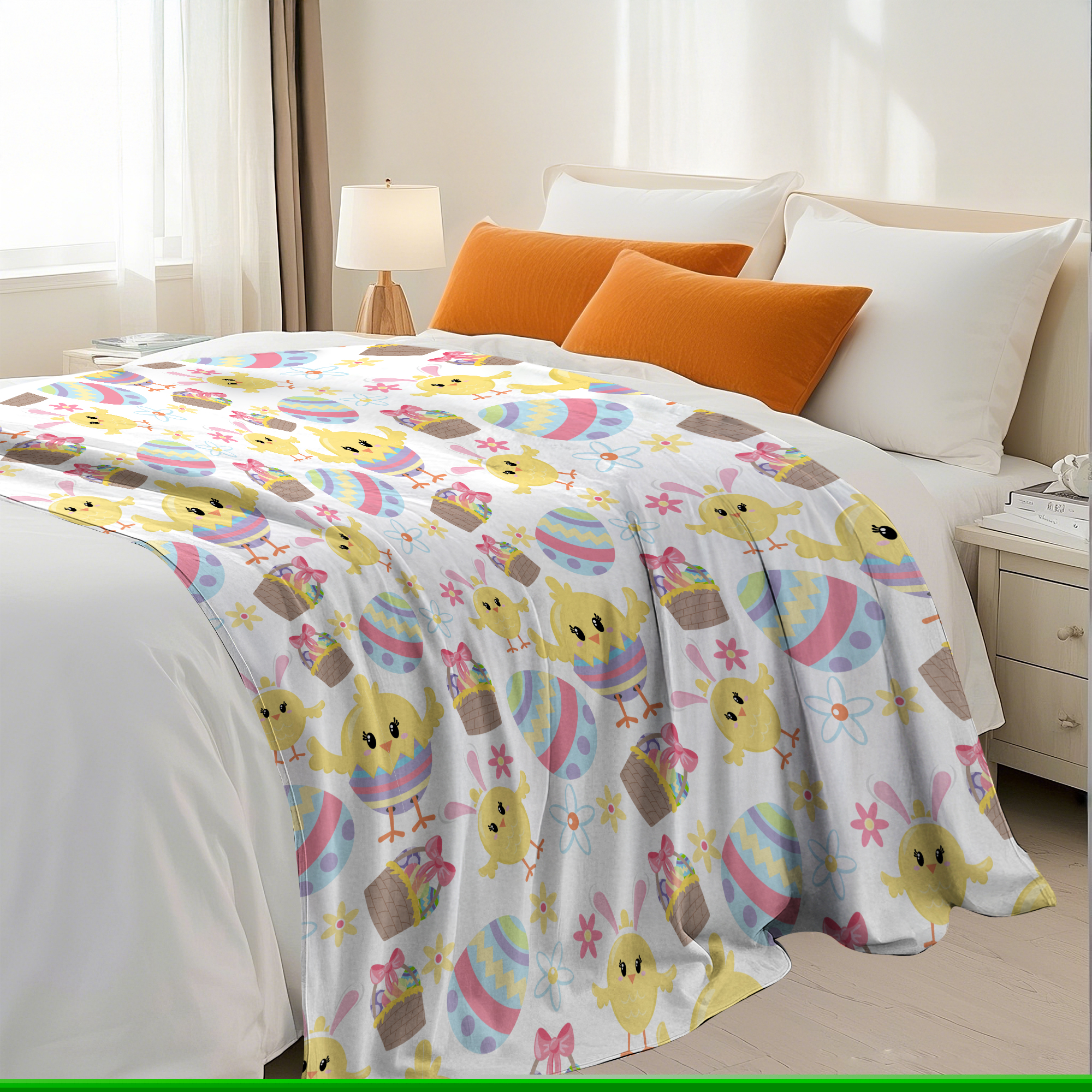 Easter Throw Blanket, Warm Fleece Flannel Bed Blanket, Lightweight Easter Blanket for Sofa Bed Couch 30"x40"