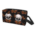 thumbnail image 2 of Goofa Butterfly Skull Printed Toiletry Bag with Handle,Large Capacity Travel Makeup Cosmetic Bag for Women, Carry on Airport Airline Compliant Bag, 2 of 9