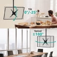 thumbnail image 4 of WALI Soporte ajustable para montaje en techo de TV, se adapta a la mayoría de pantallas planas LED, LCD, OLED y plasma de 26 a 65 pulgadas, hasta 110 libras, orificios de montaje de 400 x 400 mm (CM26, 4 of 5