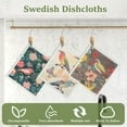 12Pcs Swedish Dishcloths Reusable Kitchen Dish Towels Absorbent Dishcloths Washable Soft Cellulose Sponge Cloths 7.7 x 6.7in Kitchen Wash Rag for Washing Dishes