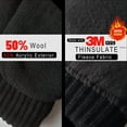 thumbnail image 3 of EvridWear Winter Knitted Convertible Fingerless Gloves, Wool Mittens, Unisex, Upgraded Hook and Loop Closure & Anti-Slip Suede Leather, 3 of 10