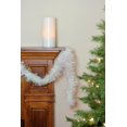 thumbnail image 3 of 50' Shiny White Irridescent Festive Christmas Tinsel Garland - Unlit - 6 Ply, 3 of 3