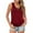 09 Wine Red, variant on Summer Womens Sleeveless Criss Cross Casual Tank Tops Basic Blouse