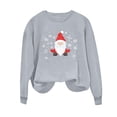 thumbnail image 5 of Christmas Sweatshirt Women Christmas Tree Cake Graphic Sweater Shirts Xmas Holiday Pullover Cute Long Sleeve Tops Gray L, 5 of 6
