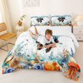 thumbnail image 3 of Homewish Cute Dachshund Full Size Comforter Sets,Ocean Seaweed Seashell Bedding Comforter Set,Pet Dog Decor,Reversible,3 Pieces,1 Comforter and 2 Pillowcases, 3 of 7